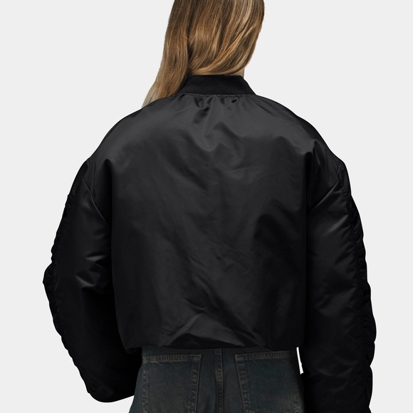 Alpha Industries Women's KNIT RIB MA-1 FLIGHT JACKET WOMENS L - Picture 3 of 3